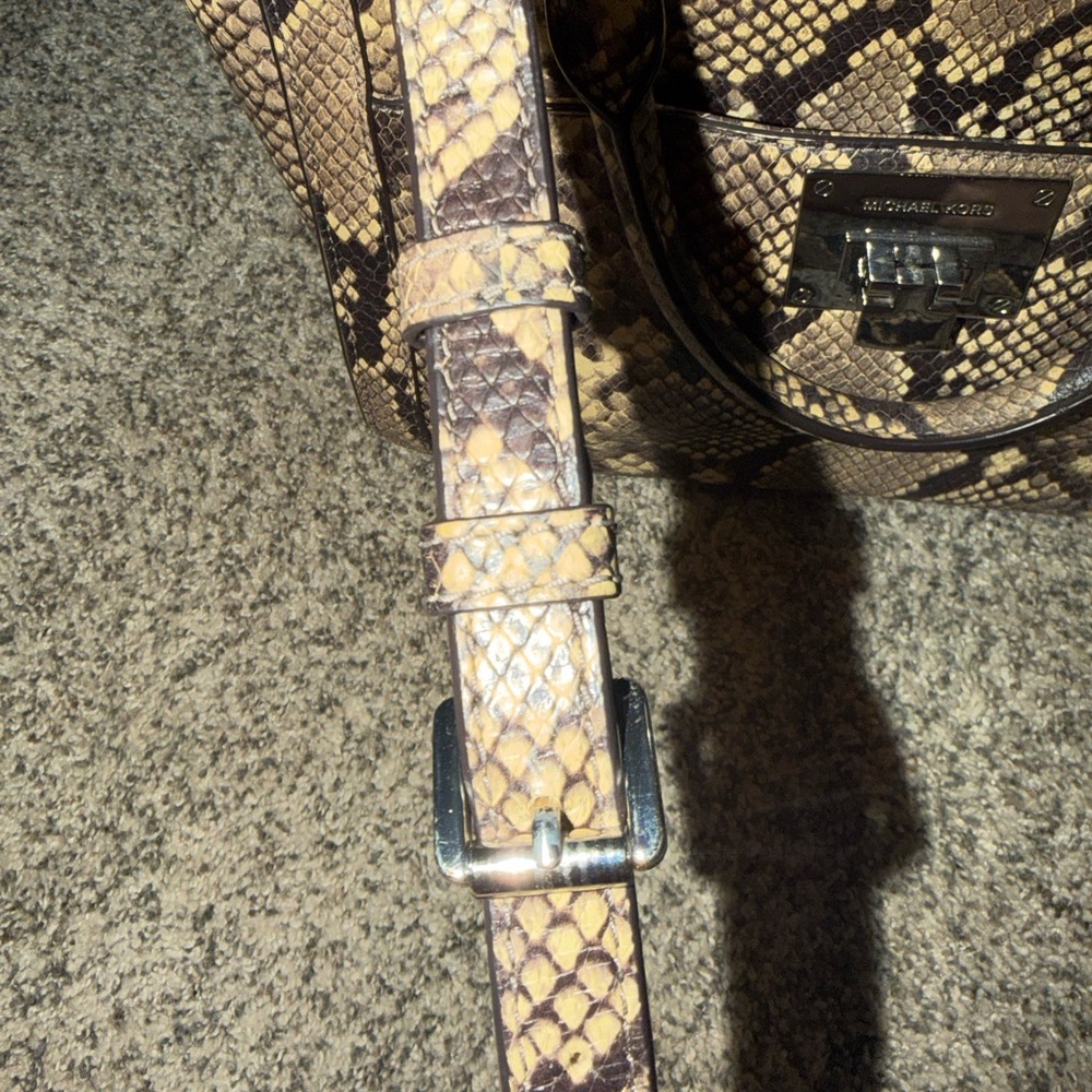 Michael Kors Snake Print Satchel Crossbody - Picture 11 of 13